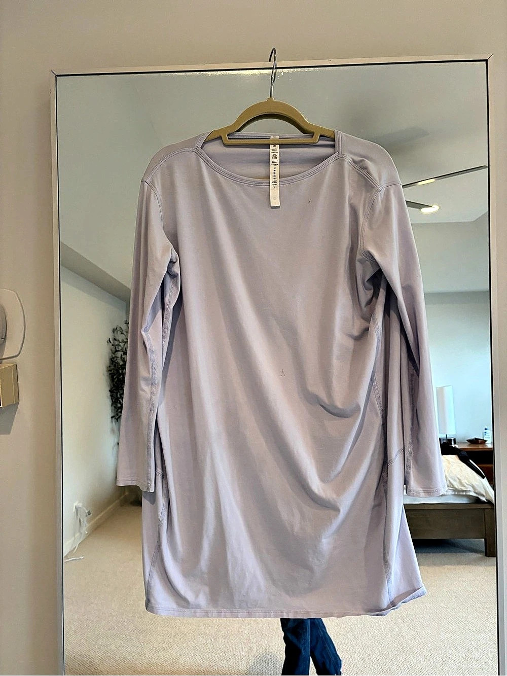 Lululemon Back in Action Long Sleeve Dress Long Sleeve Mini Dress in pastel blue
